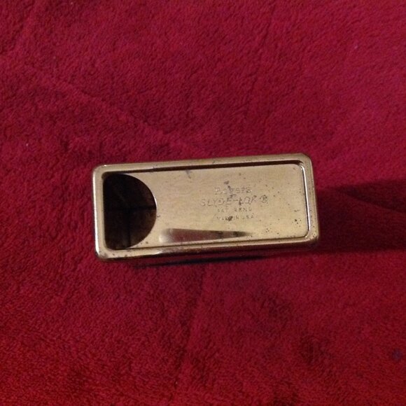 ROGERS "SLYDE-LOK" VINTAGE - BRASS BOX CIGARETTE HOLDER - Picture 5 of 6